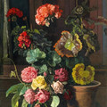 Still life with roses and geraniums c.1925 ~ Josef Stoitzner.jpg